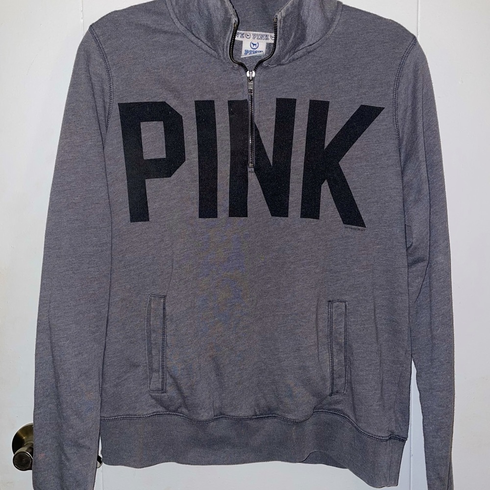 PINK Quarter Zip with pocket